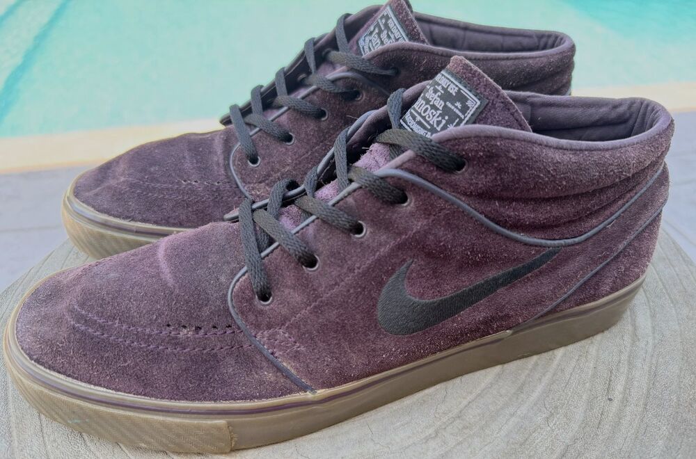 Nike SB Zoom Janoski Mid Zoom Port Wine Black Gum 443095-609 Men's Size 13